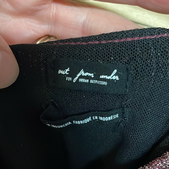 Out From Under by Urban Outfitters size SP Sparkling Pink Halter V-neck Bodysuit - Picture 2 of 11